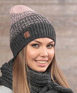 Шапка Fomas (Универсальный, Антрацит/Розовый)