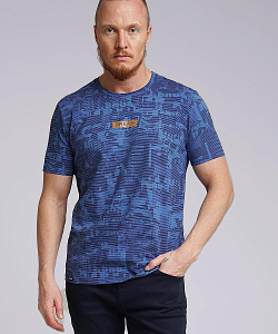 Футболка муж. Clever (XL, Т.Синий/Голубой)