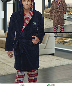Халат муж. Cocoon (L, Коричневый)