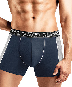 Трусы муж. Clever (XL, Т.Синий/Св.Серый меланж)