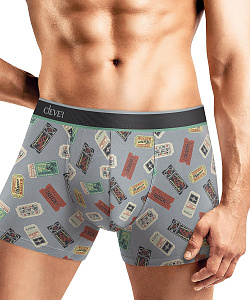 Трусы муж. Clever (XXL, Серый/Т.Серый)