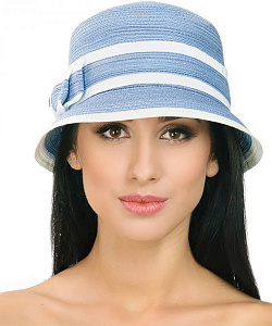 Шляпка Del Mare (Uni, Голубой/Белый)