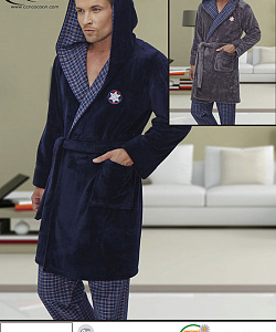 Халат муж. Cocoon (S, Т.Серый)